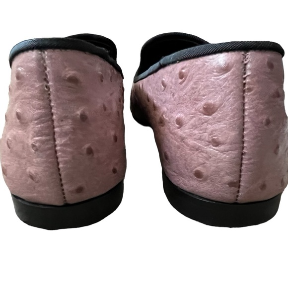 Giuseppe Zanotti Ostrich Textured Leather Slip On Loafer Mauve Sz US 6/ EU36 - Picture 7 of 15